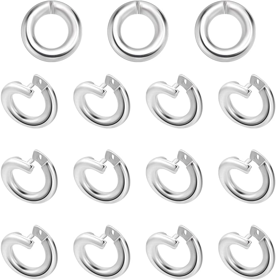 15pcs 925 Sterling Silver Locking Jump Rings, Round Locking Jump Rings, OD 6mm, Inner Diameter 3.3mm, Round Clasp Connector Open Jump Rings for Necklace Bracelet Keychain Jewelry Making