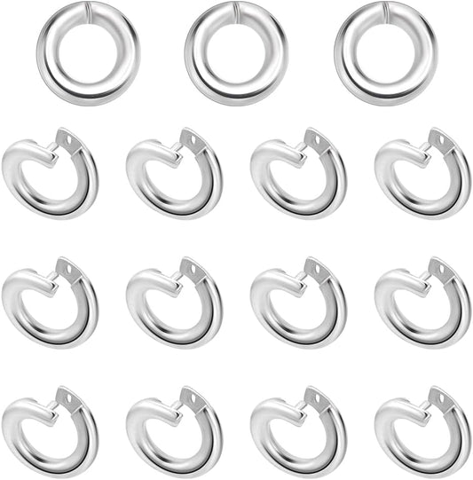 15pcs 925 Sterling Silver Locking Jump Rings, Round Locking Jump Rings, OD 6mm, Inner Diameter 3.3mm, Round Clasp Connector Open Jump Rings for Necklace Bracelet Keychain Jewelry Making