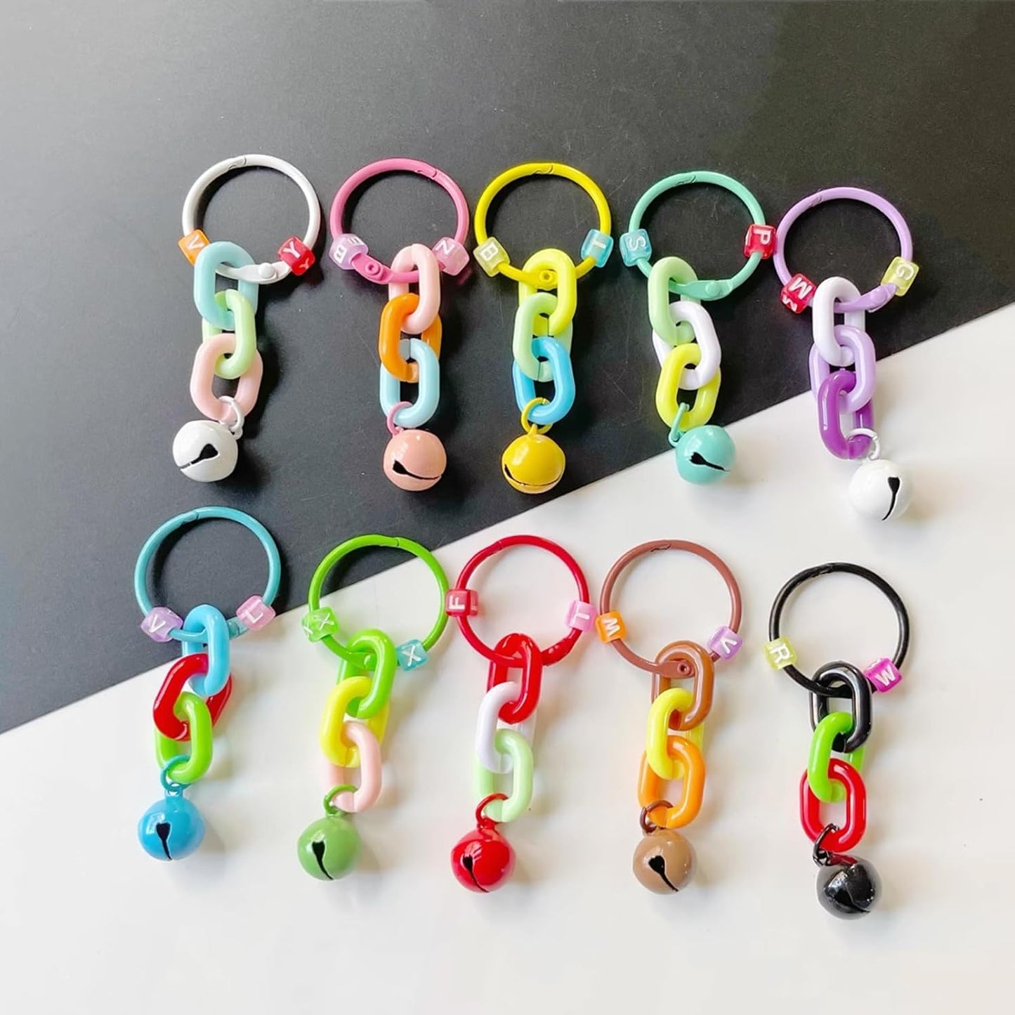 130pcs 1 1/5" Colorful Binder Rings Metal Office Book Rings Paper Rings for Index Cards Flashcards Notebooks, Keychain Keyring Binder Rings for Office School Home, 10 Colors