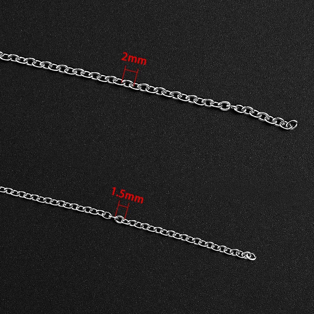 36ft Silver Stainless Steel Chain with 20 Lobster Clasps and 30 Jump Rings for Men and Women Jewelry Chain DIY Making, 2.0mm