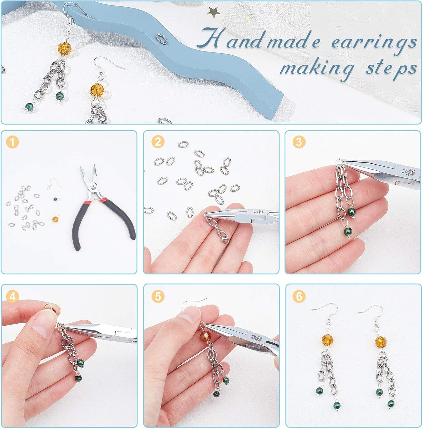 10g 8x5mm Stainless Steel Open Oval Jump Rings Jewelry DIY Accessories for Bracelet Necklace Making, Approx. 66pcs/10g